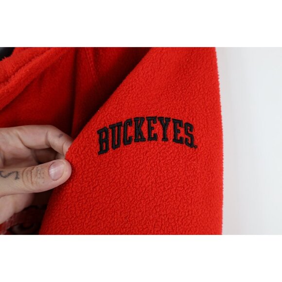 Vintage 90s Y2K Mens 2XL Distressed Brutus Ohio State University Fleece Jacket - Picture 4 of 16